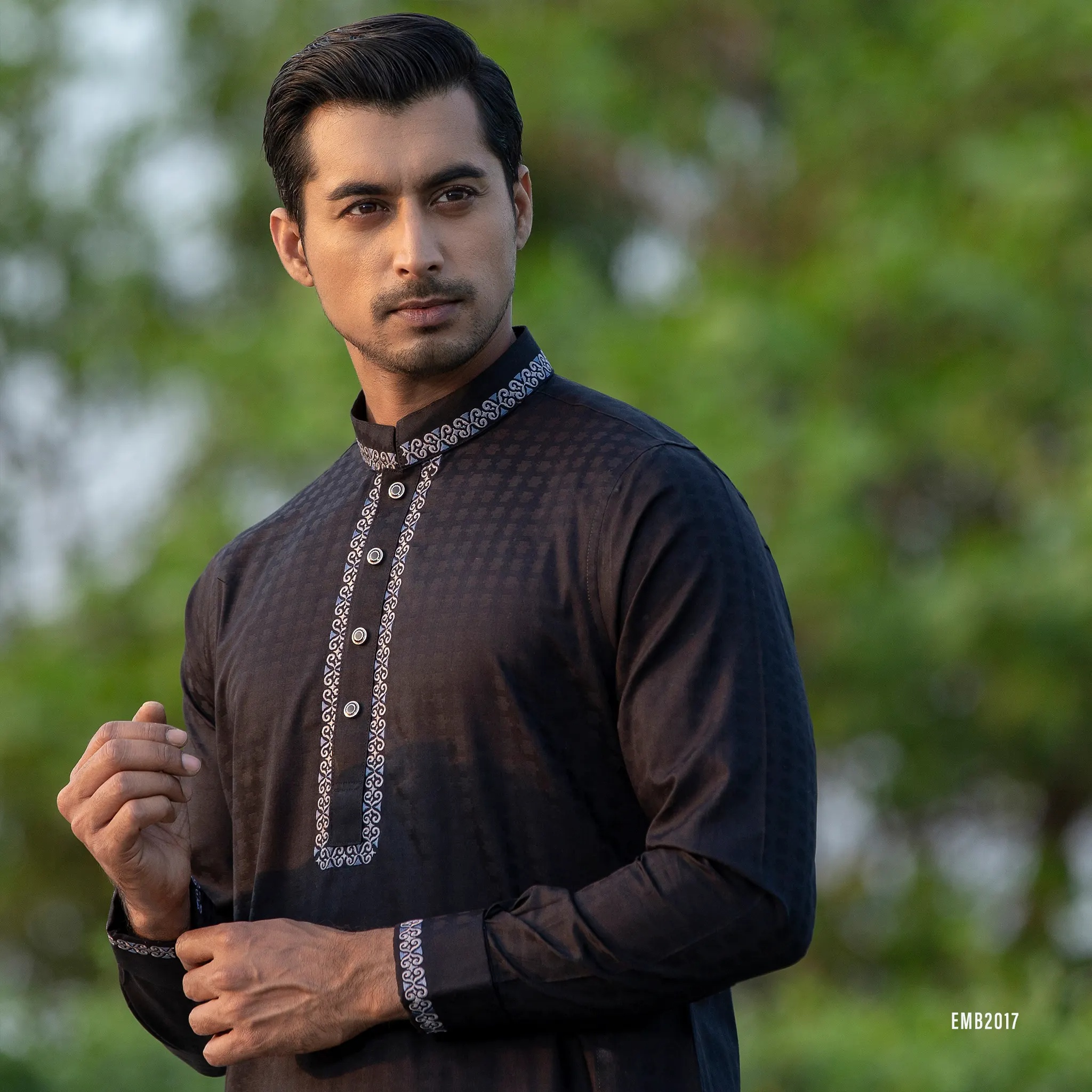 Platinum Embroidered Panjabi for Men